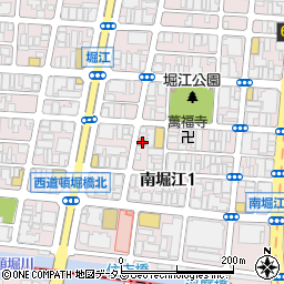 大阪南堀江郵便局周辺の地図