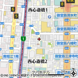 大阪府大阪市中央区西心斎橋2丁目10-24周辺の地図
