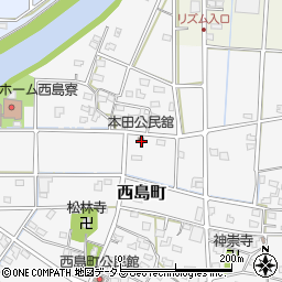 静岡県浜松市中央区西島町169周辺の地図