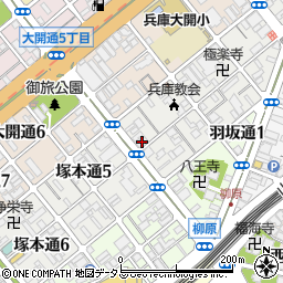 兵庫信用金庫御旅支店周辺の地図