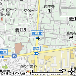 東大阪市菱江1丁目駐車場周辺の地図
