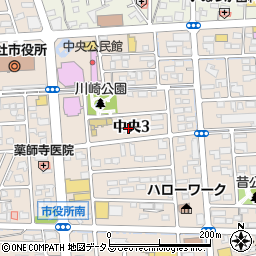 岡山県総社市中央3丁目9周辺の地図