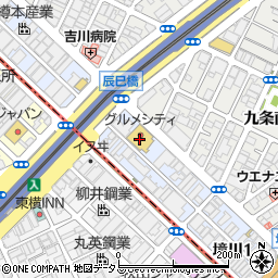 グルメシティ九条店周辺の地図