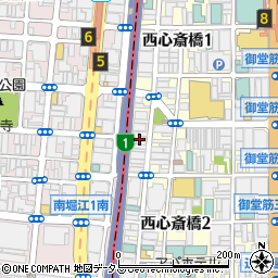 大阪府大阪市中央区西心斎橋2丁目18-10周辺の地図