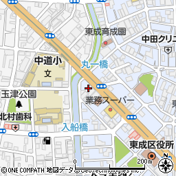 読売新聞東成ＹＣ周辺の地図