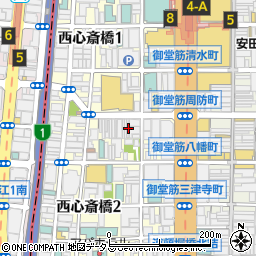大阪府大阪市中央区西心斎橋2丁目10-35周辺の地図