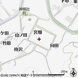 愛知県田原市仁崎町宮畑周辺の地図