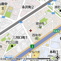 兵庫県神戸市兵庫区兵庫町2丁目2-17周辺の地図
