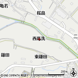 愛知県田原市田原町西馬洗周辺の地図