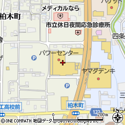 奈良パワーシティ周辺の地図