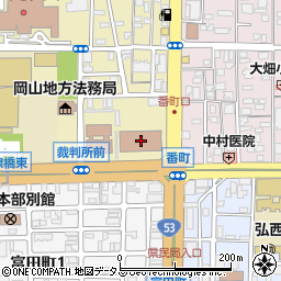岡山地方裁判所周辺の地図