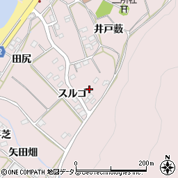愛知県田原市野田町スルゴ136周辺の地図