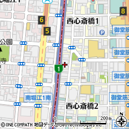 大阪府大阪市中央区西心斎橋2丁目18周辺の地図