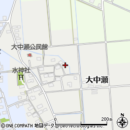静岡県磐田市大中瀬103周辺の地図
