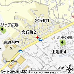 ナビパーク長田宮丘町第１駐車場周辺の地図