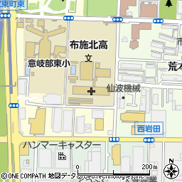 大阪府立布施北高等学校周辺の地図
