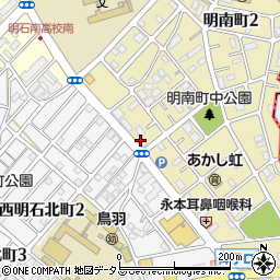 １００円レンタカー　西明石店周辺の地図