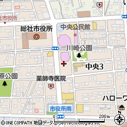 岡山県総社市中央3丁目10周辺の地図