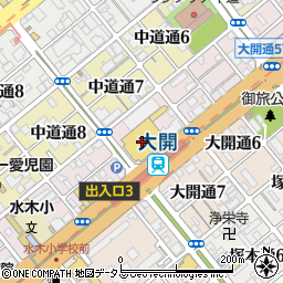 ダイソー関西スーパー大開店周辺の地図