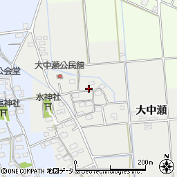 静岡県磐田市大中瀬80周辺の地図