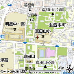 大阪市立真田山小学校周辺の地図