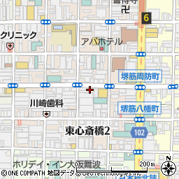 餃子工房 ちびすけ ヨーロッパ通り店 東心斎橋店周辺の地図