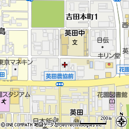 ＪＡグリーン大阪英田周辺の地図