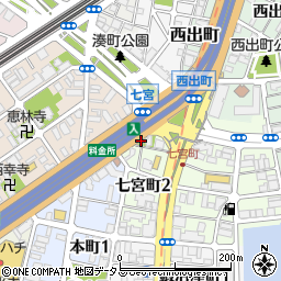 兵庫警察署七宮交番周辺の地図