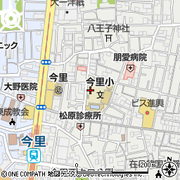 大阪市立今里小学校周辺の地図
