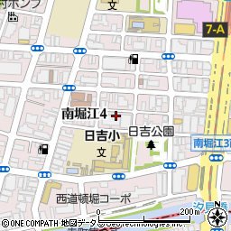 住宅協会南堀江団地周辺の地図