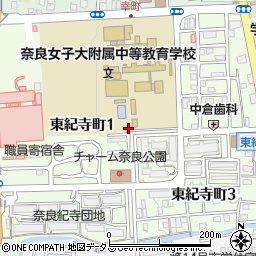 奈良県奈良市東紀寺町周辺の地図
