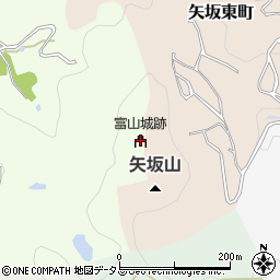 富山城跡周辺の地図