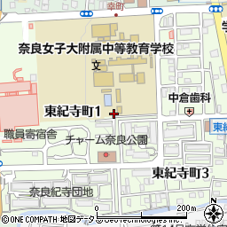 奈良県奈良市東紀寺町周辺の地図