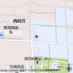 静岡県袋井市東同笠1415-1周辺の地図