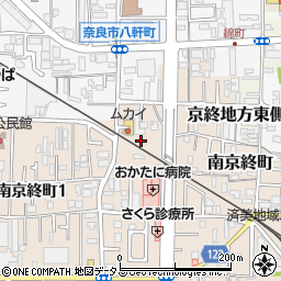 奈良県奈良市南京終西町周辺の地図