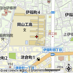 岡山県立岡山工業高等学校　購買部周辺の地図