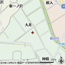 愛知県豊橋市城下町大井周辺の地図