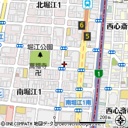 パラカ大阪市南堀江第６駐車場周辺の地図