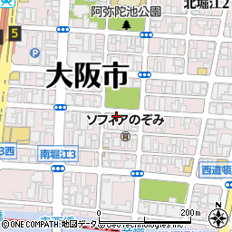 大阪府大阪市西区南堀江3丁目2-16周辺の地図