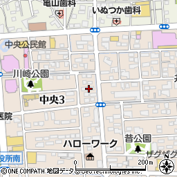 岡山県総社市中央3丁目7周辺の地図