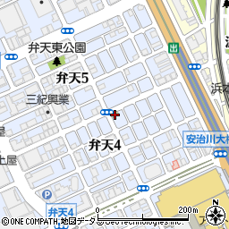 セブンイレブン大阪弁天４丁目店周辺の地図