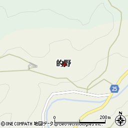 奈良県山辺郡山添村的野周辺の地図