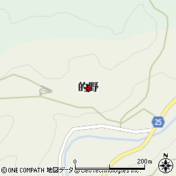 奈良県山添村（山辺郡）的野周辺の地図
