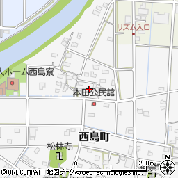 静岡県浜松市中央区西島町54周辺の地図