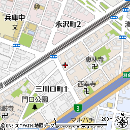 兵庫県神戸市兵庫区兵庫町2丁目3-15周辺の地図