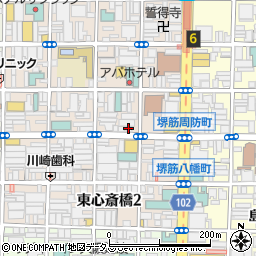 Bar ＆ Cafe Circuit 東心斎橋店 【カラオケバー・飲み放題】周辺の地図