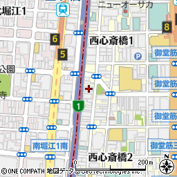 大阪府大阪市中央区西心斎橋2丁目18-6周辺の地図