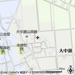 静岡県磐田市大中瀬91周辺の地図