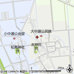 静岡県磐田市大中瀬86周辺の地図