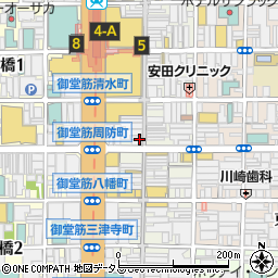 大阪府大阪市中央区心斎橋筋周辺の地図